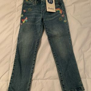 Hatley pretty patches stretch denim jeans brand new with tags